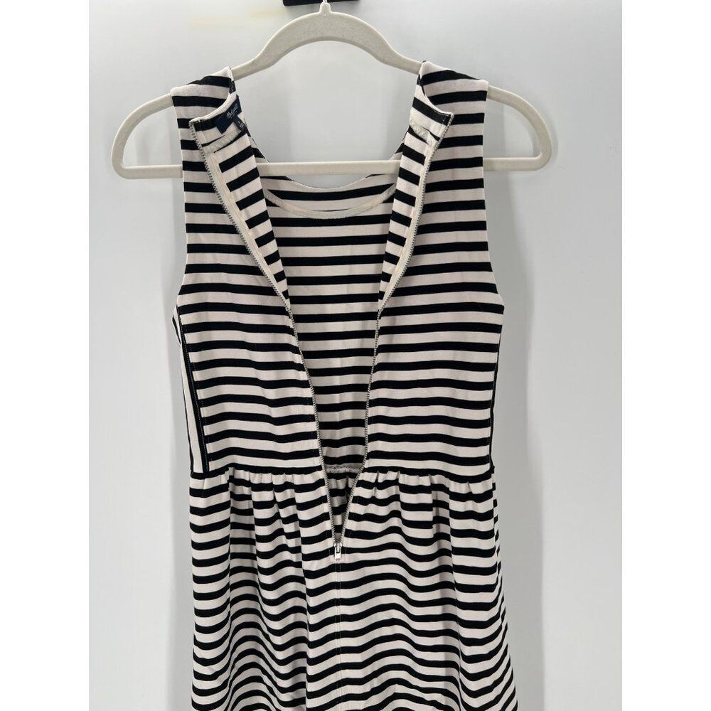 Madewell Womens Black White Striped Sleeveless Dress Size S Afternoon Fit Flare - Picture 6 of 8